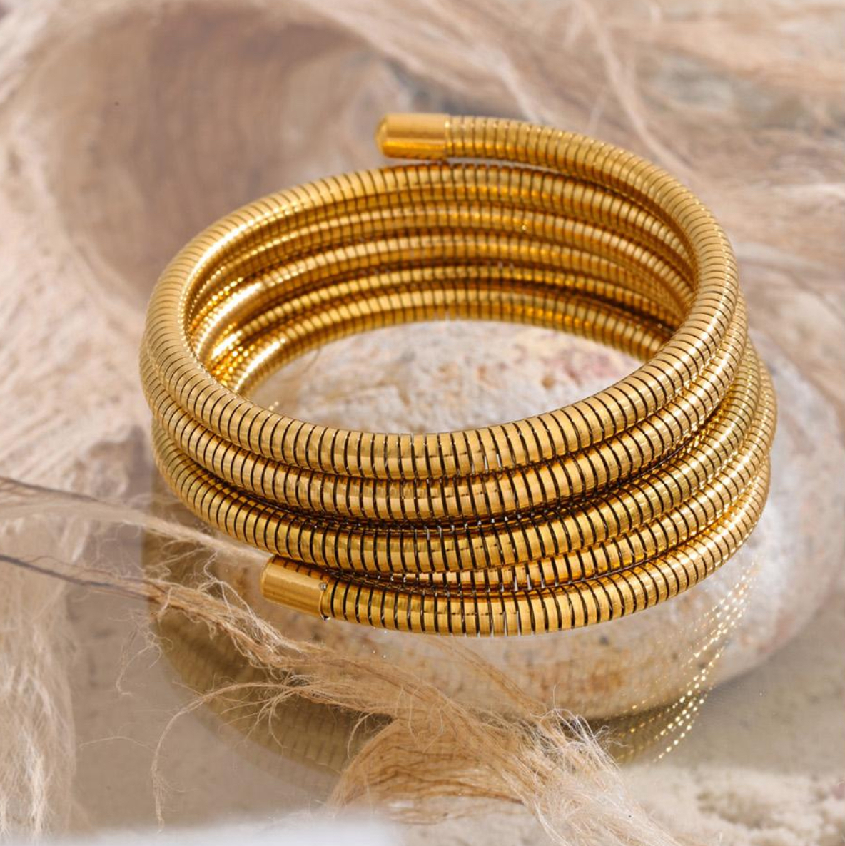 Gold Spiral Bracelet